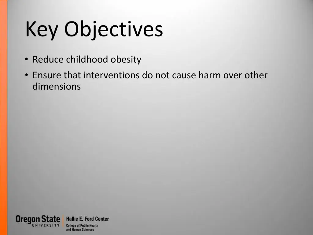 key objectives