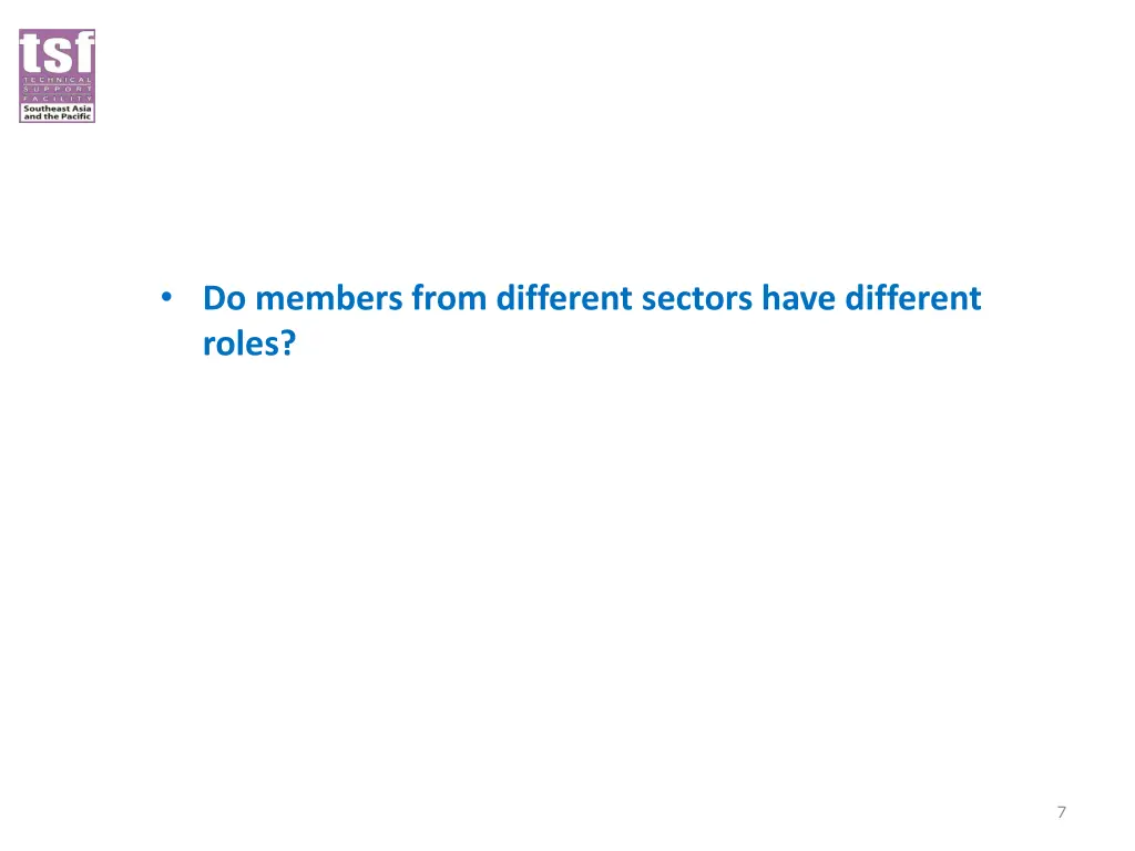 do members from different sectors have different