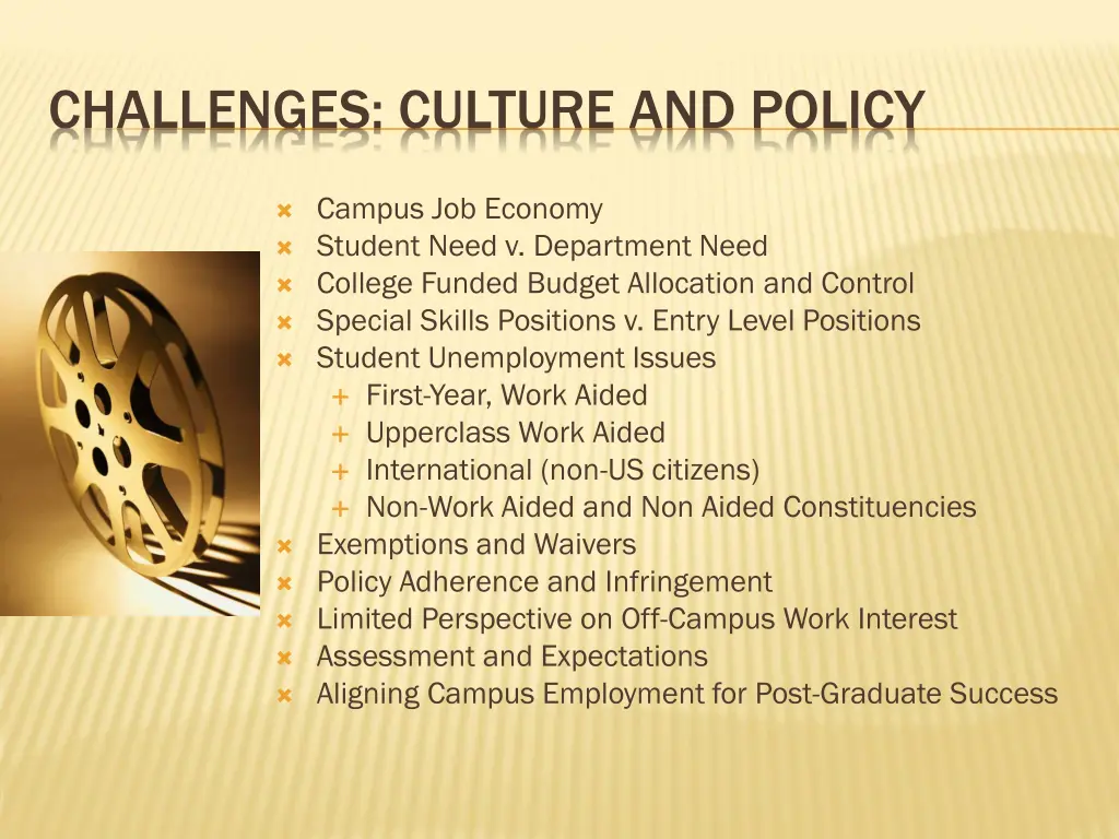 challenges culture and policy