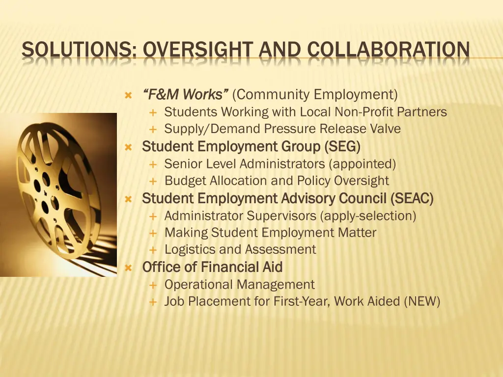 solutions oversight and collaboration