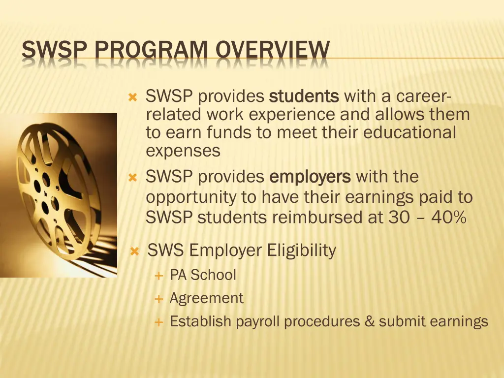 swsp program overview