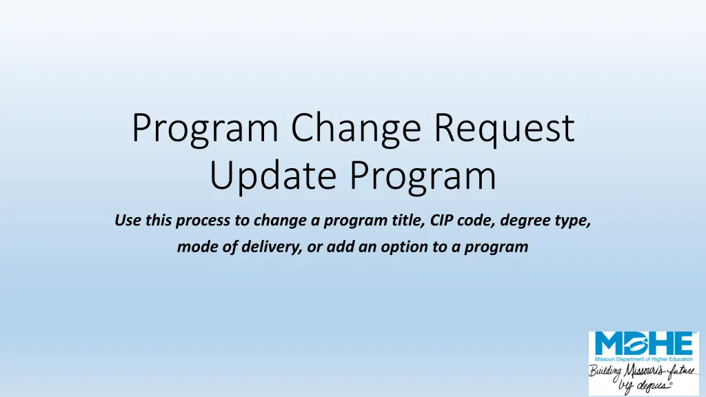 program change request update program