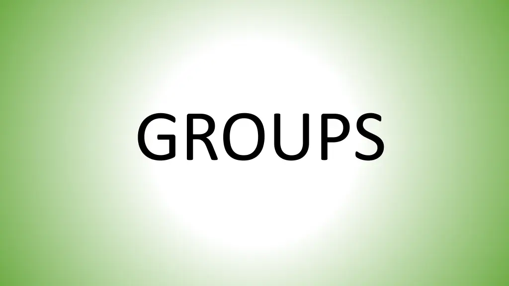 groups