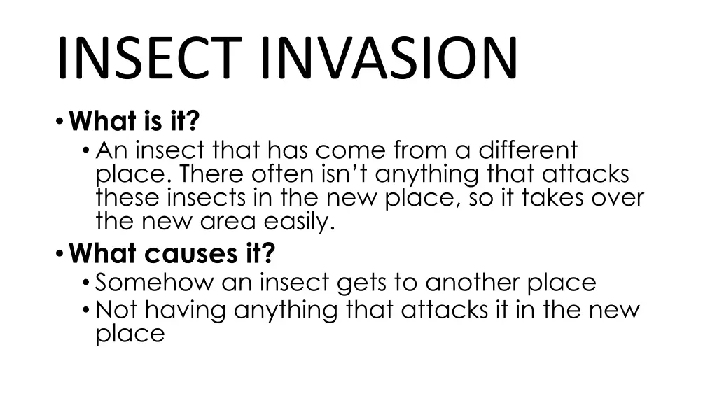 insect invasion what is it an insect that