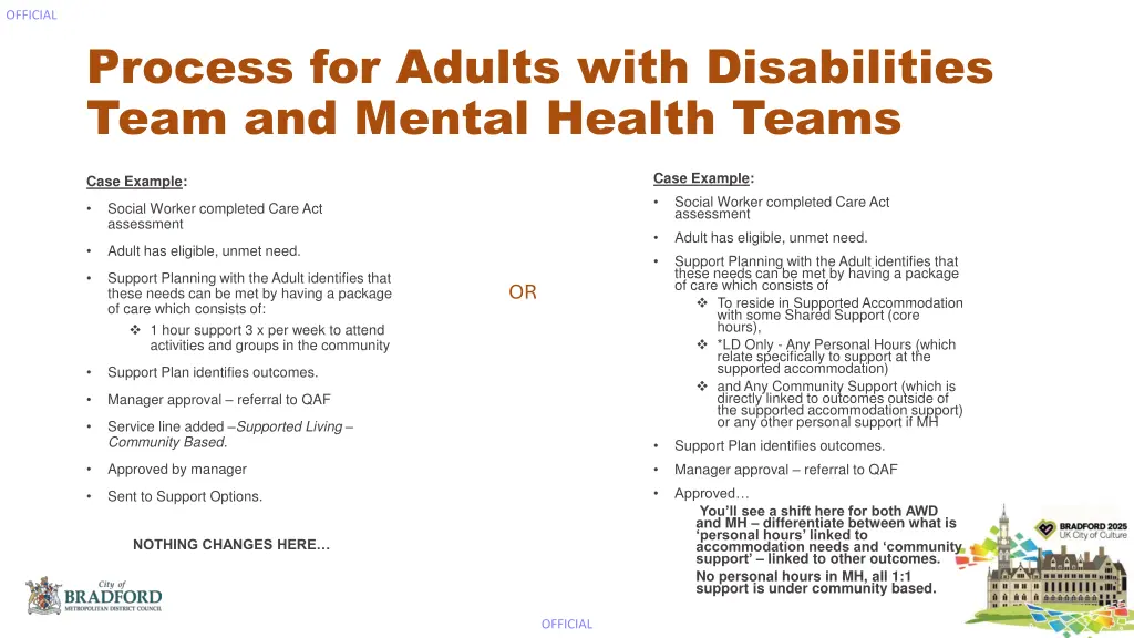 process for adults with disabilities team
