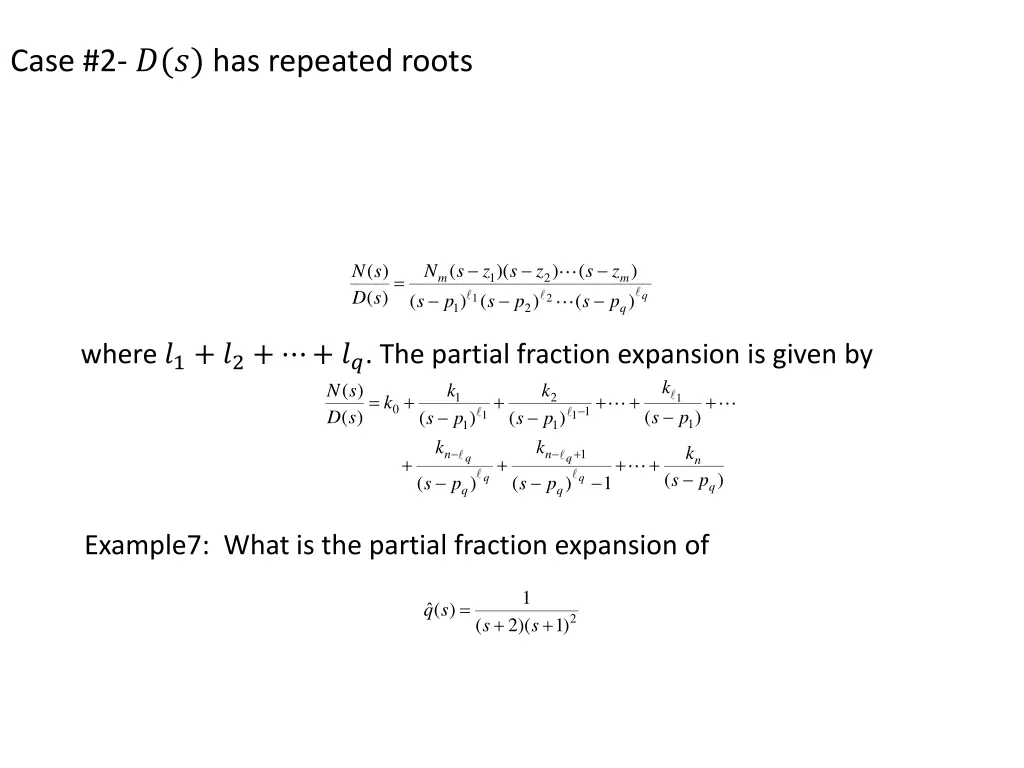 case 2 has repeated roots