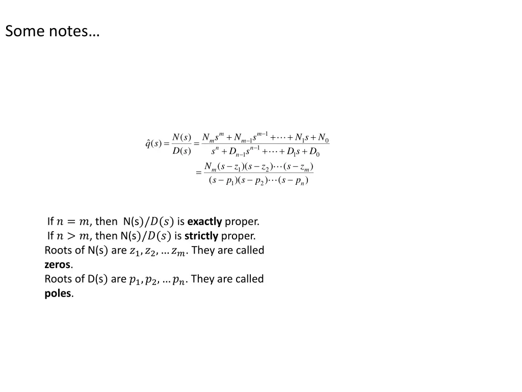 some notes