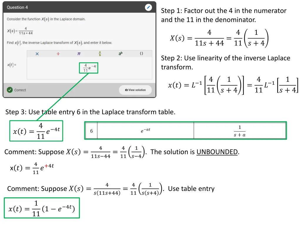 step 1 factor out the 4 in the numerator