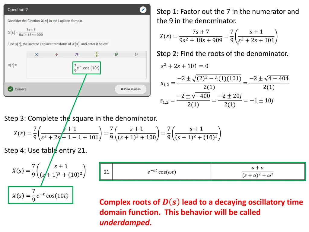 step 1 factor out the 7 in the numerator