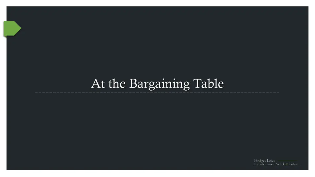 at the bargaining table