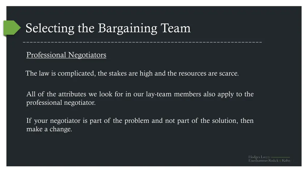 selecting the bargaining team 2