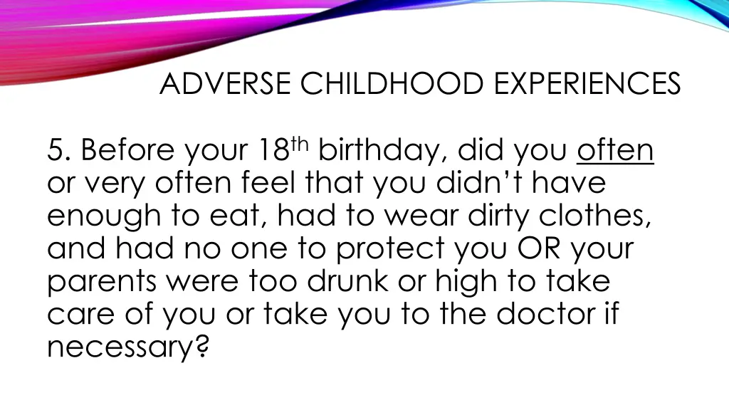 adverse childhood experiences 1