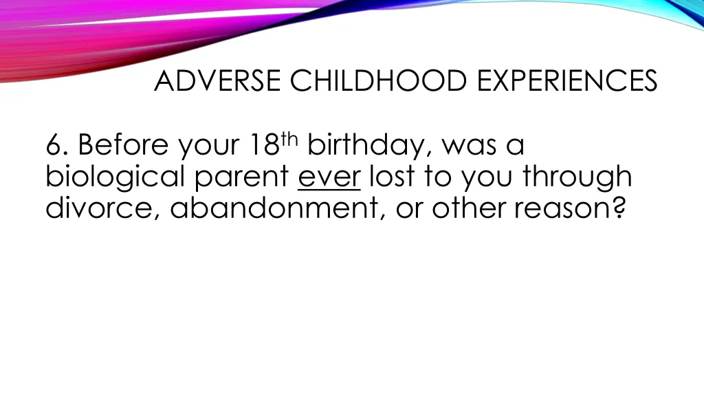 adverse childhood experiences 2