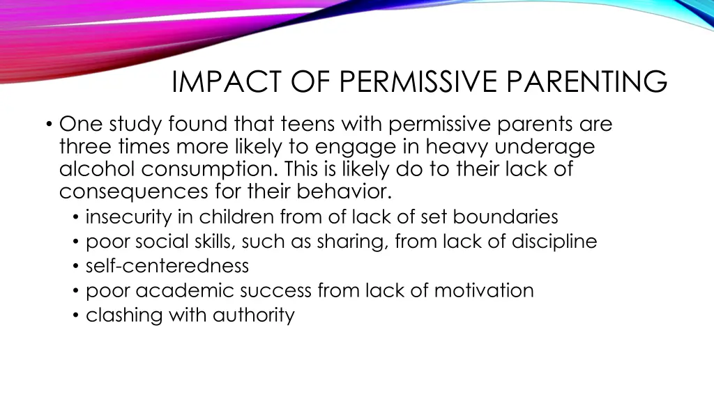 impact of permissive parenting