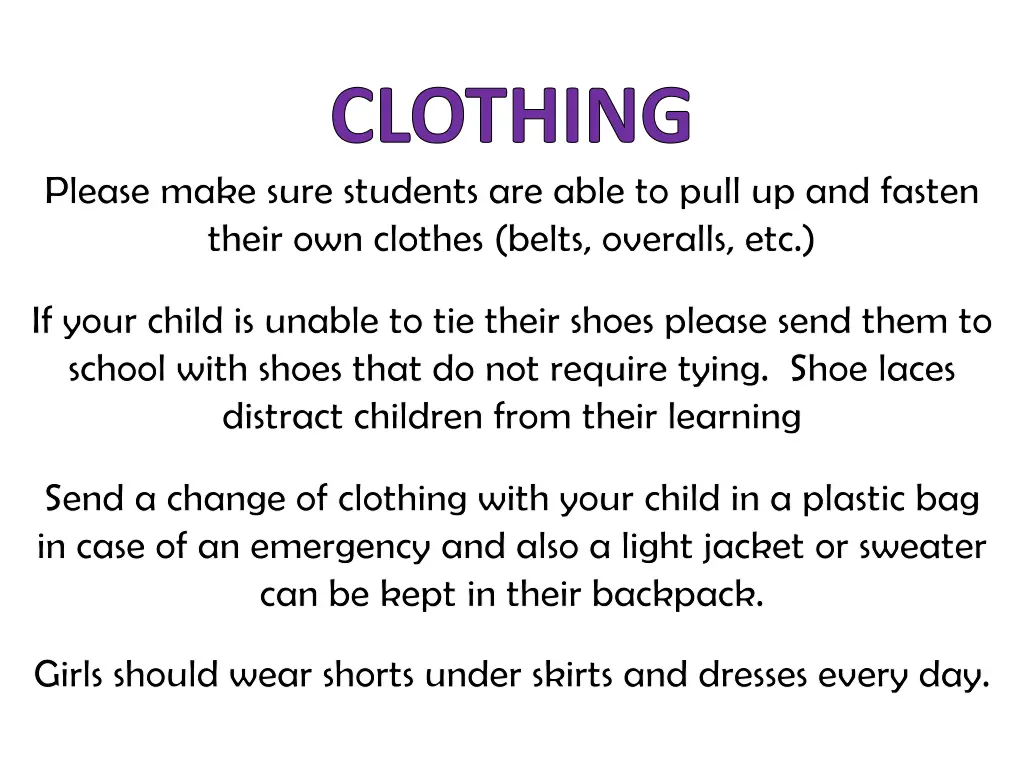 clothing