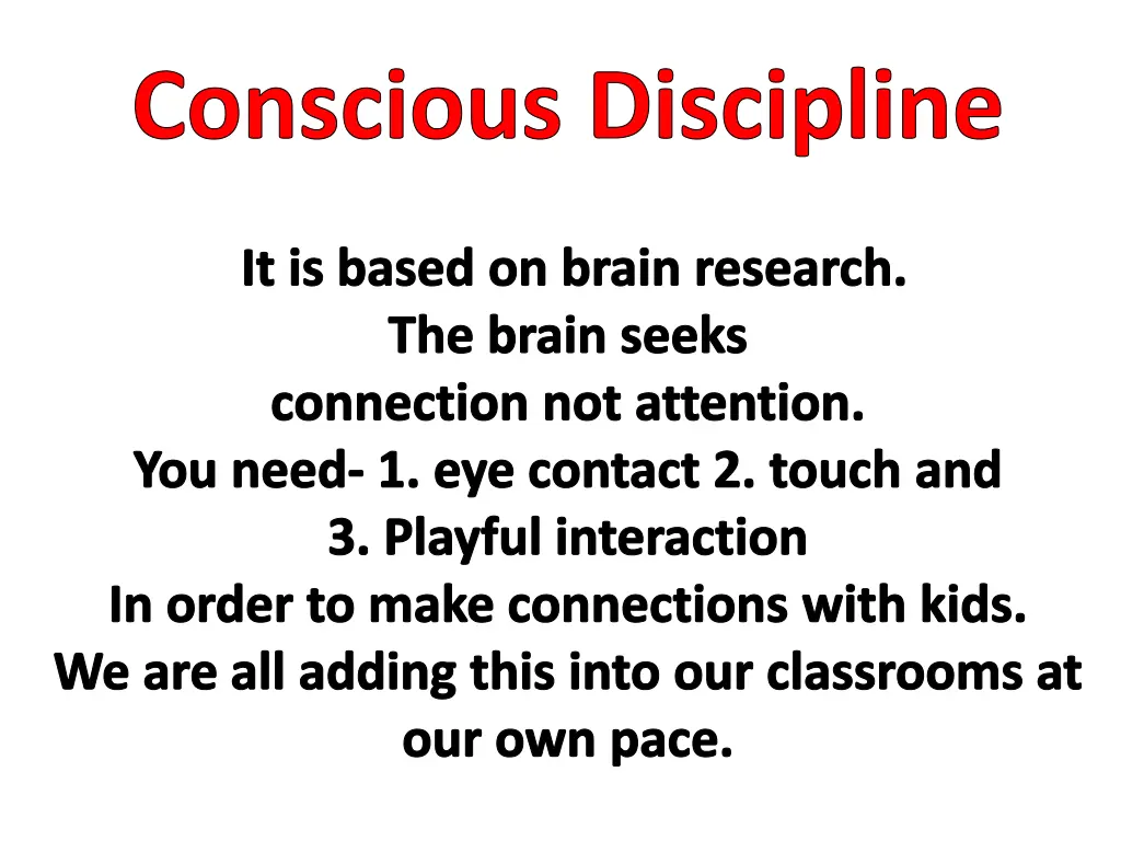 conscious discipline