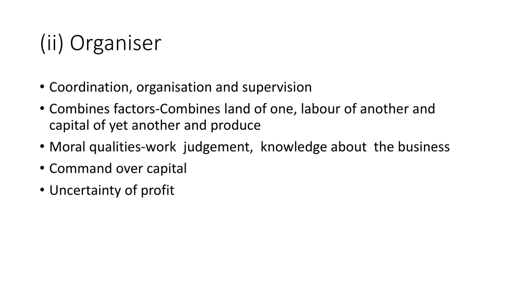 ii organiser