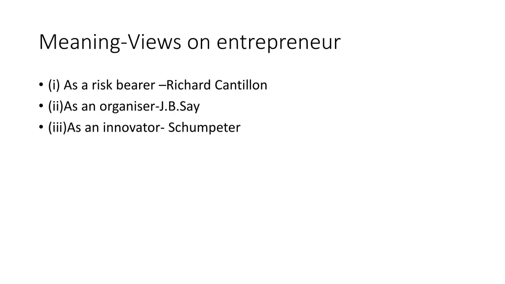 meaning views on entrepreneur