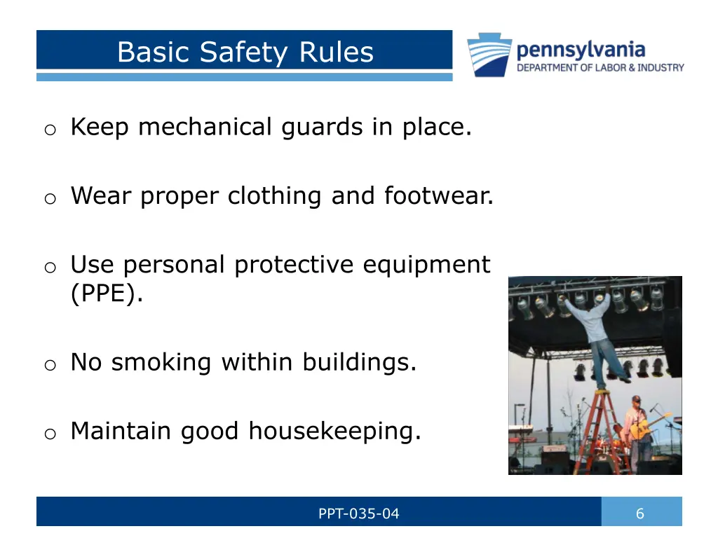 basic safety rules