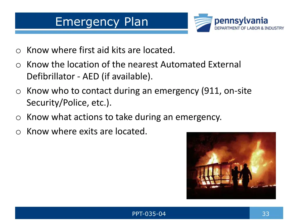 emergency plan