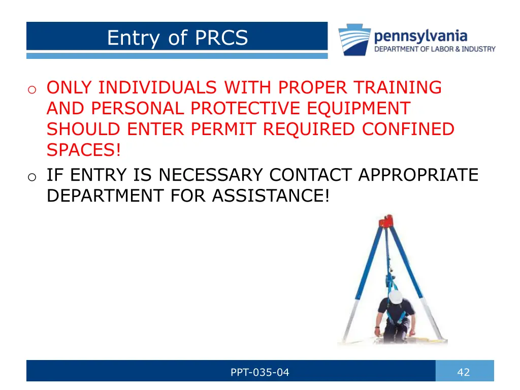 entry of prcs
