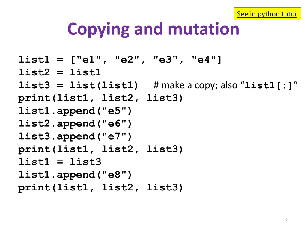 see in python tutor