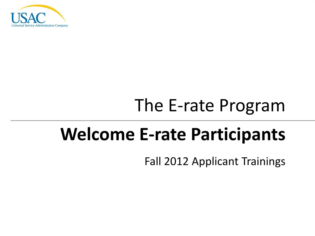 the e rate program