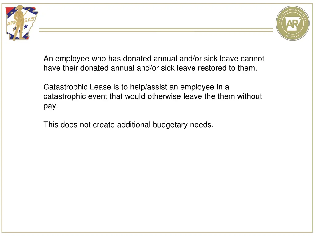 an employee who has donated annual and or sick