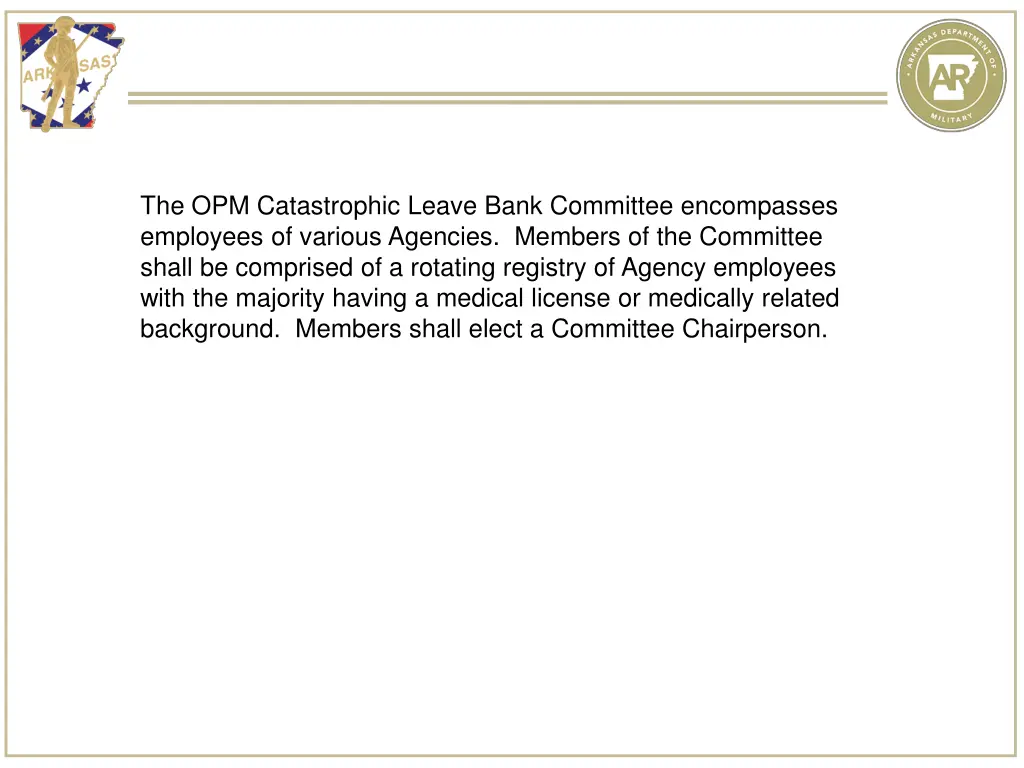 the opm catastrophic leave bank committee