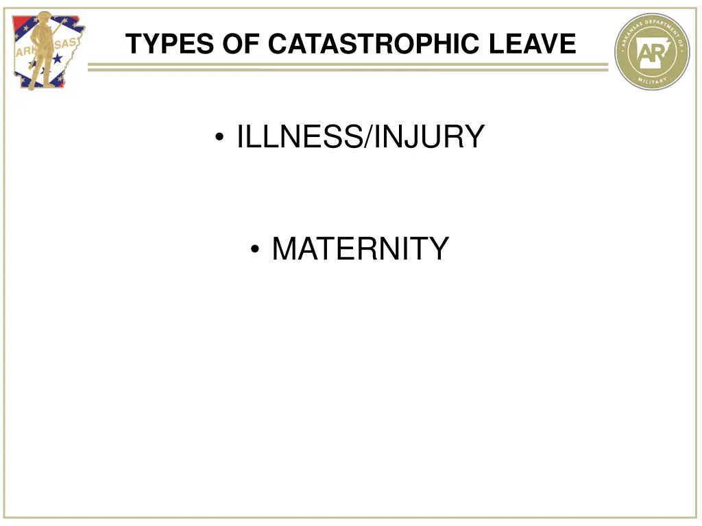 types of catastrophic leave