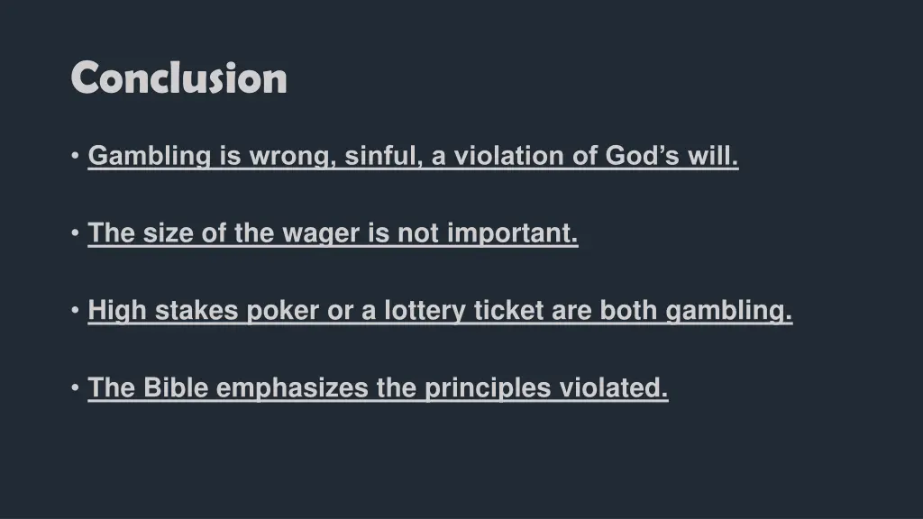conclusion