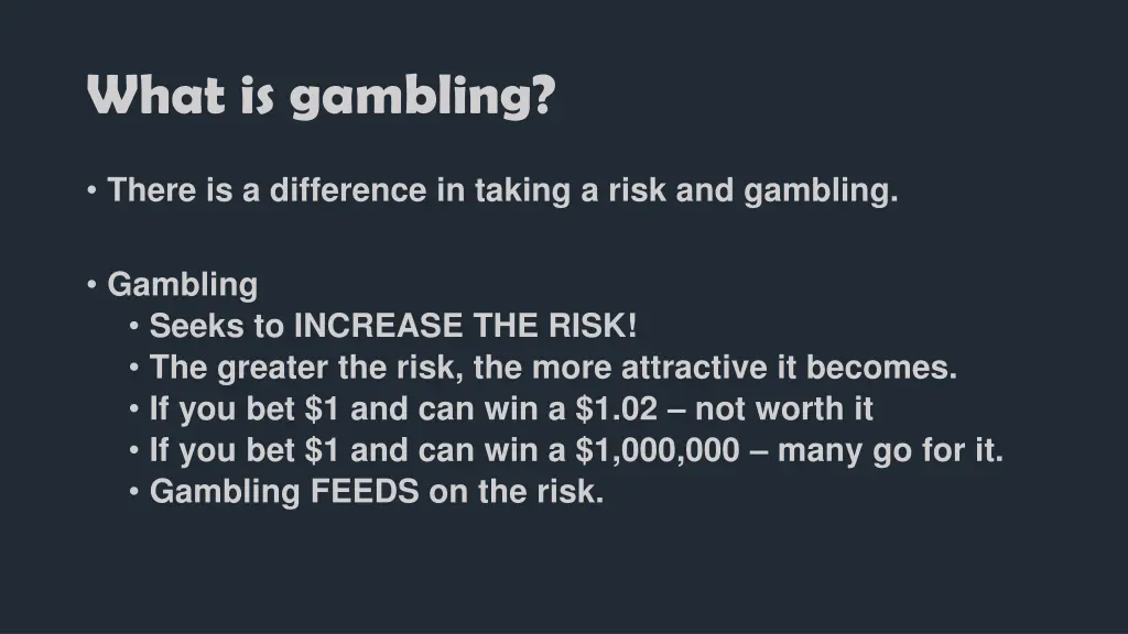 what is gambling 1
