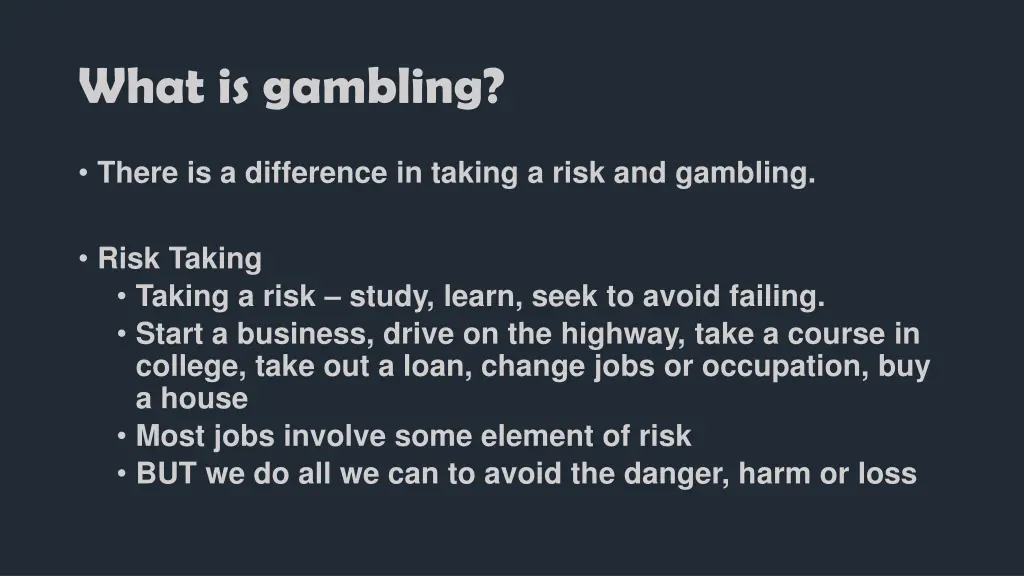 what is gambling
