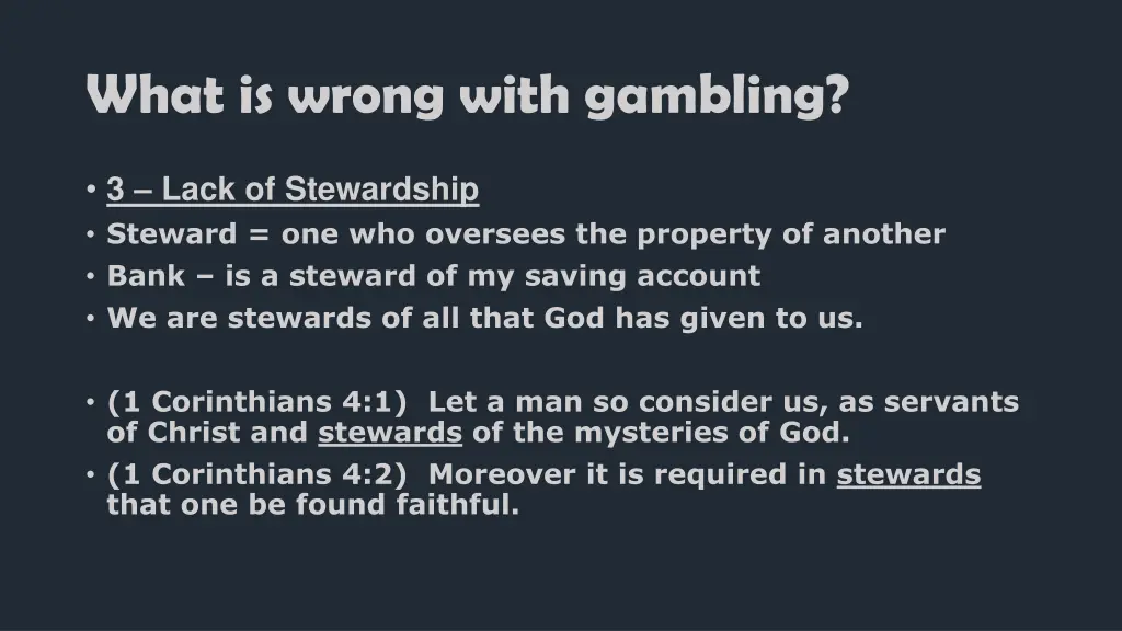 what is wrong with gambling 3