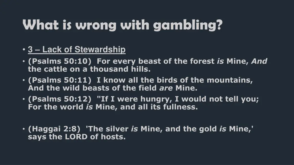what is wrong with gambling 4