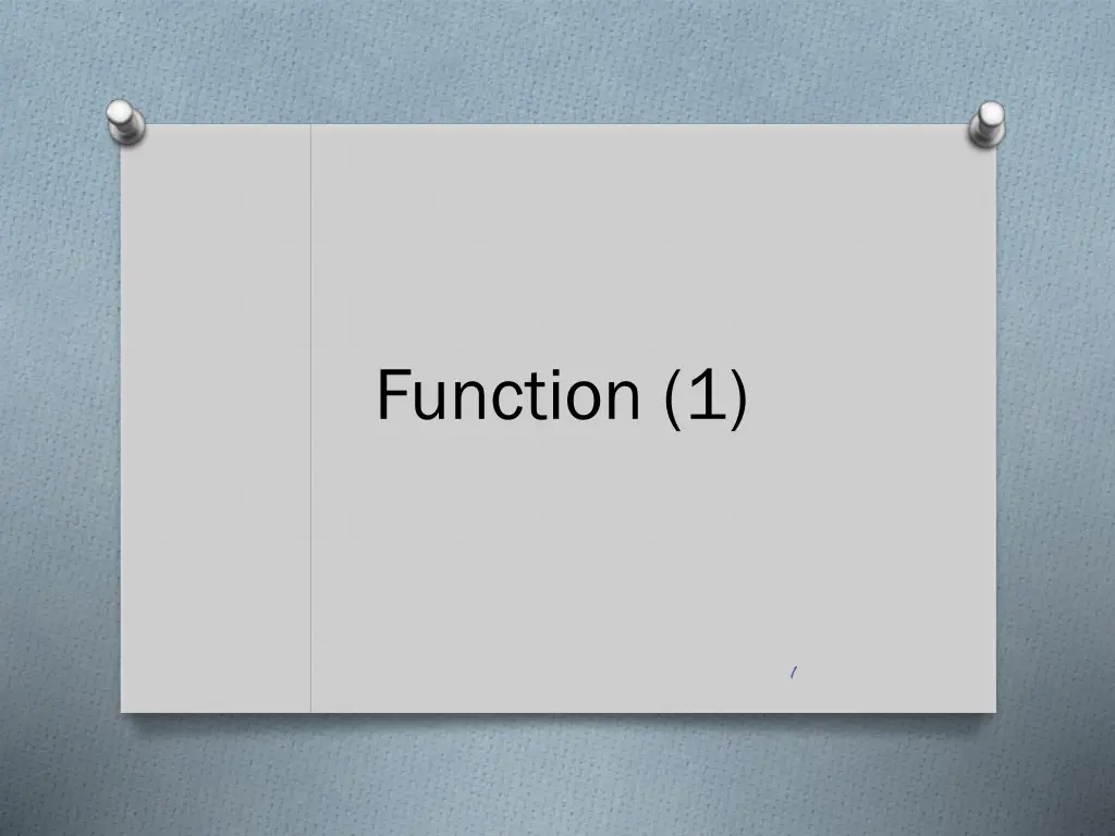 function 1