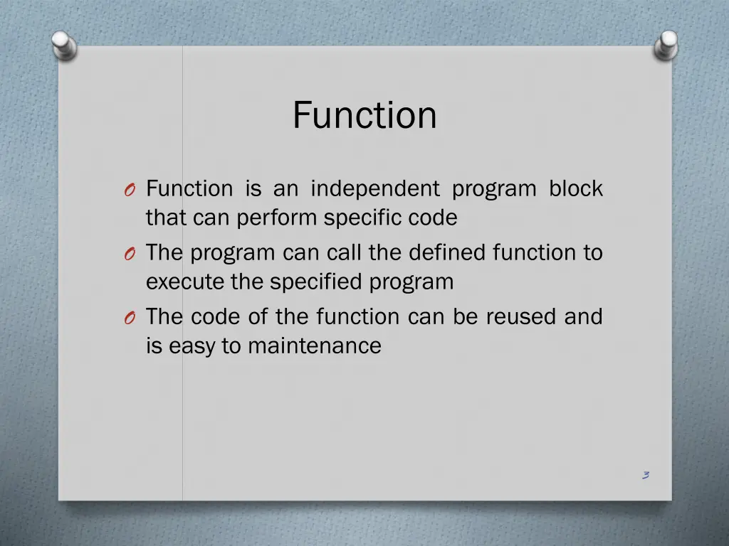 function