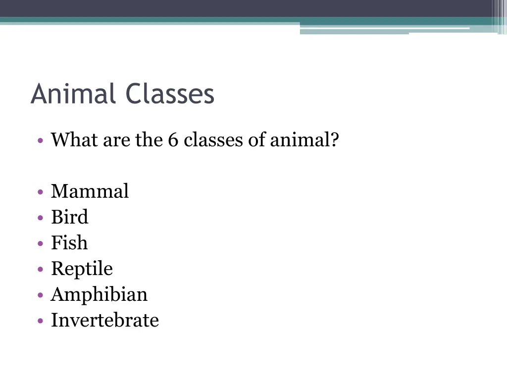 animal classes