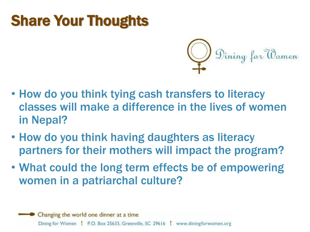 share your thoughts share your thoughts
