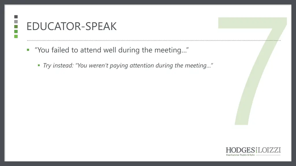 educator speak