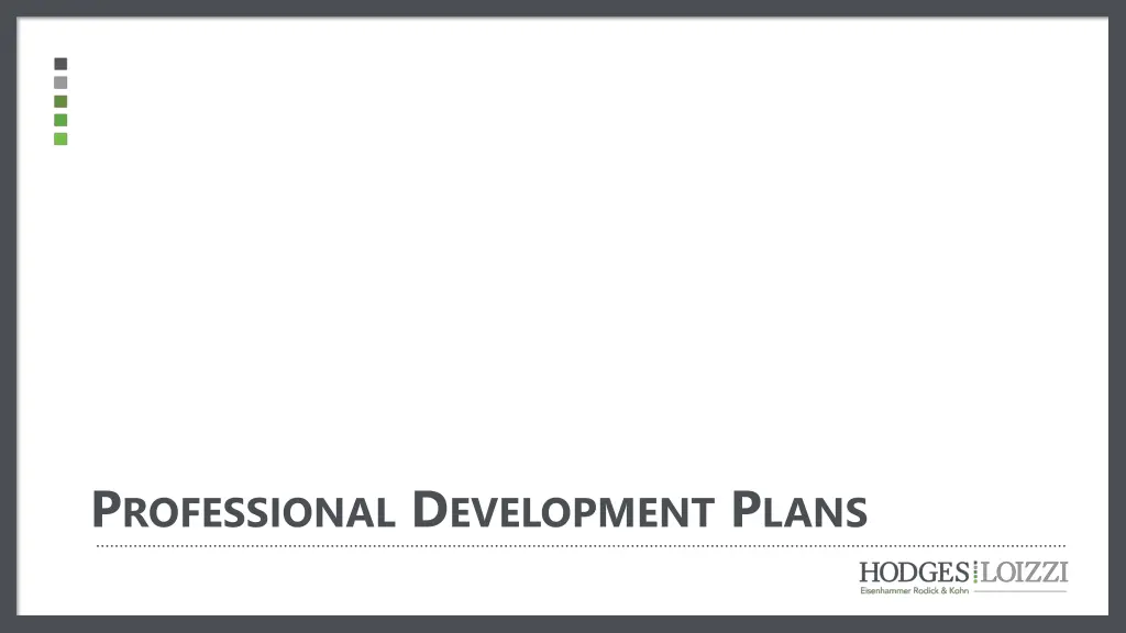 p rofessional d evelopment p lans