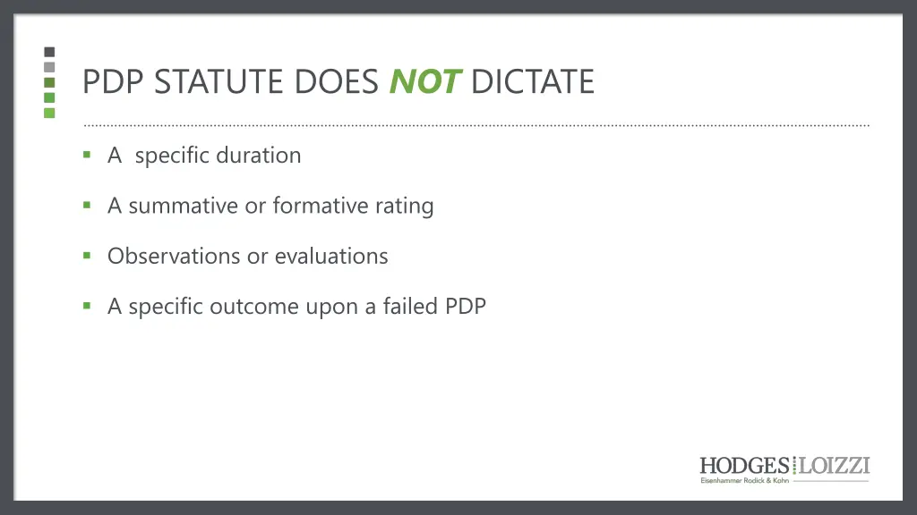 pdp statute does not dictate