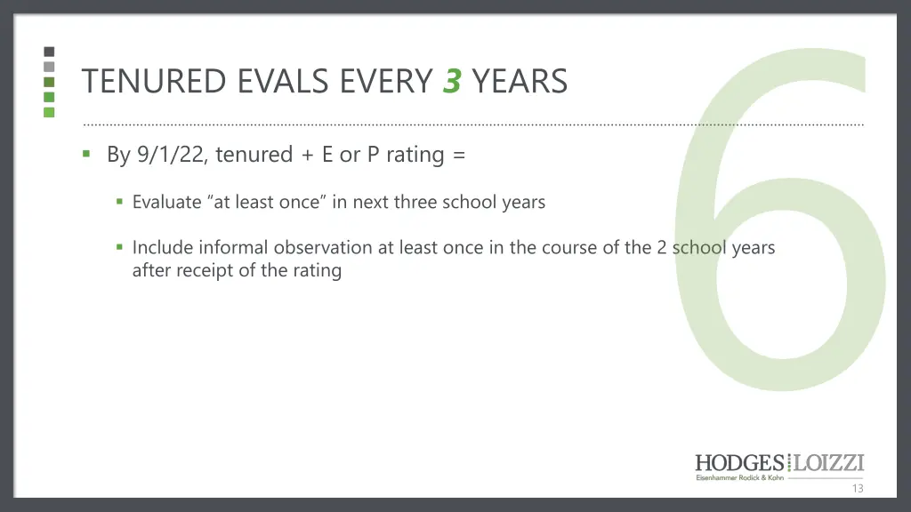 tenured evals every 3 years