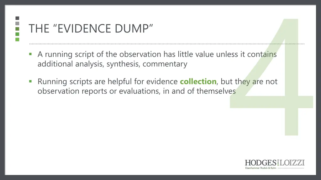 the evidence dump 1