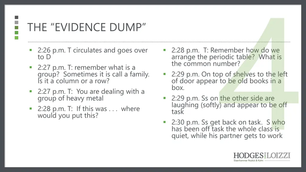 the evidence dump