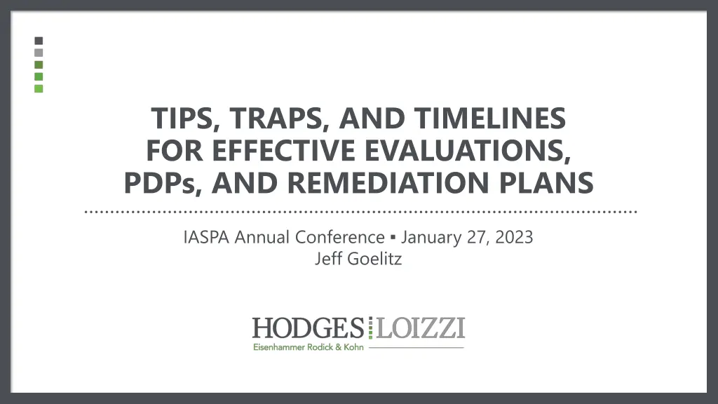 tips traps and timelines for effective