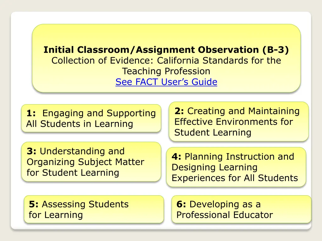 initial classroom assignment observation