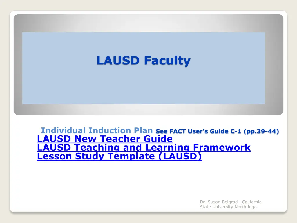 lausd faculty