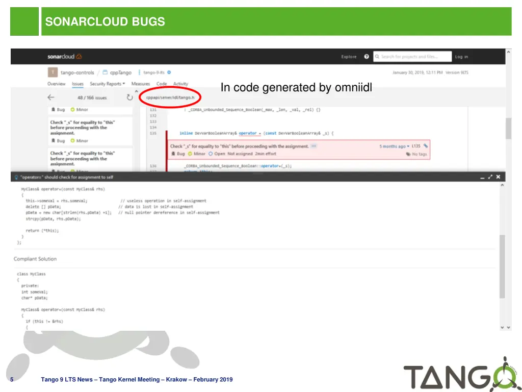 sonarcloud bugs 1
