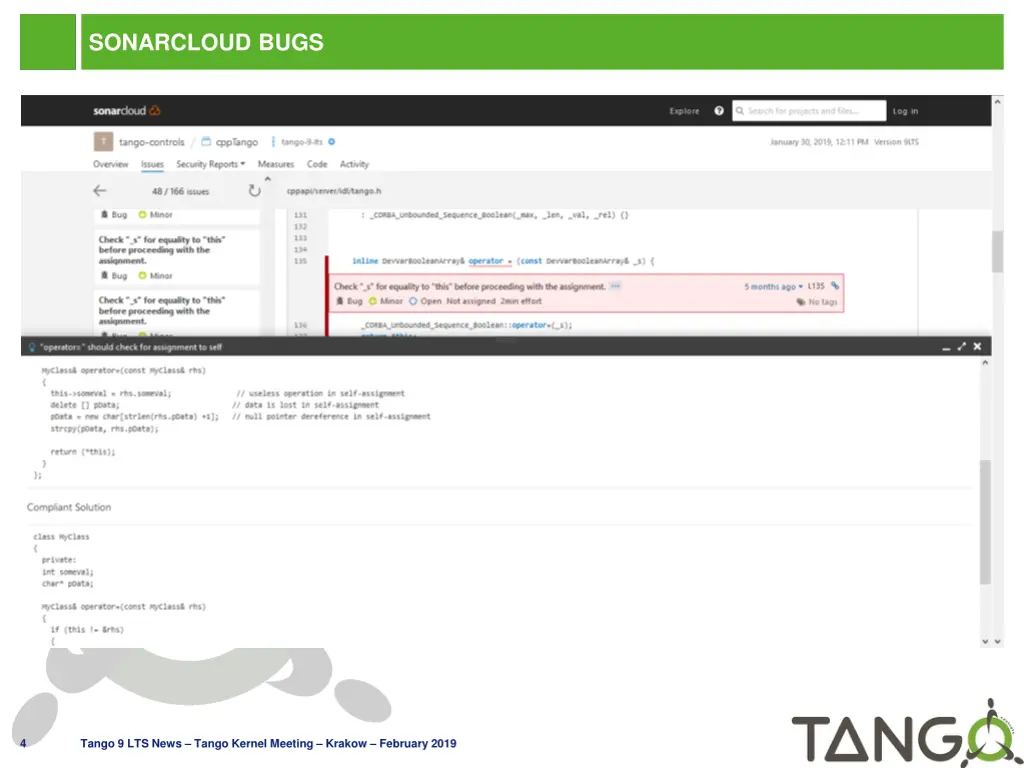 sonarcloud bugs